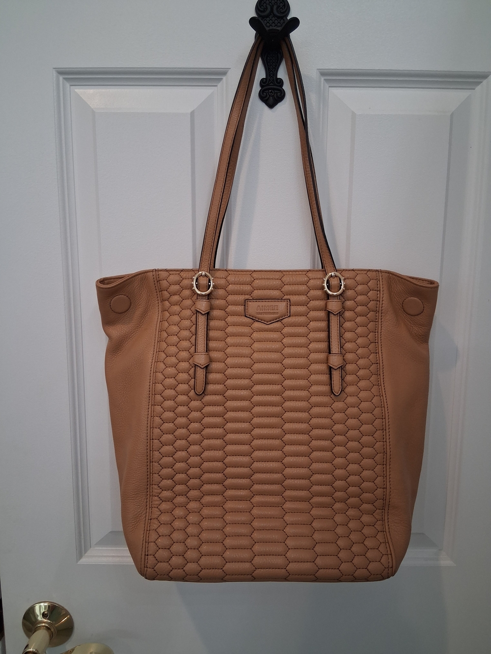 Aimee Kestenberg Tan Quilted Leather Tote - Picture 2 of 9